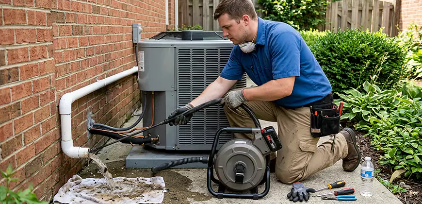 AC Unit Drain Pipe Cleaning in Winston Salem