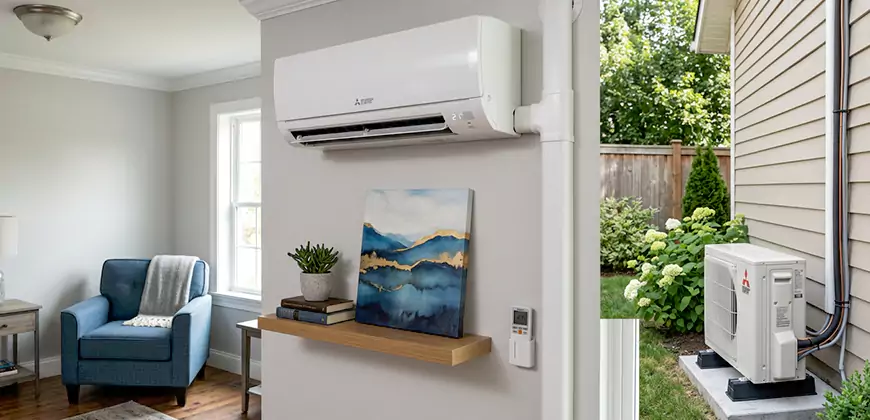 Wall Mounted Heat Pump Setup in Winston Salem