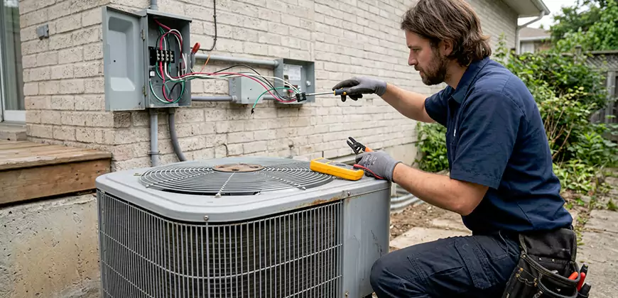 Exterior AC Unit Electrical Repair in Winston Salem